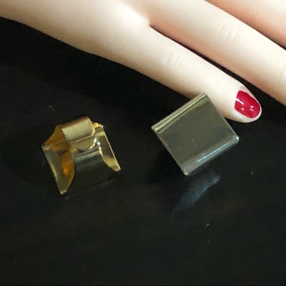 Statement Cocktail Wide Silver/Gold Ring Resizable - Picture 7 of 7